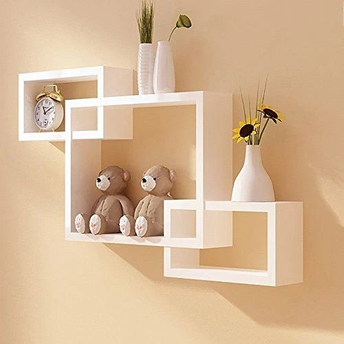 SQUARE INTERLOCKING FLOATING SHELF