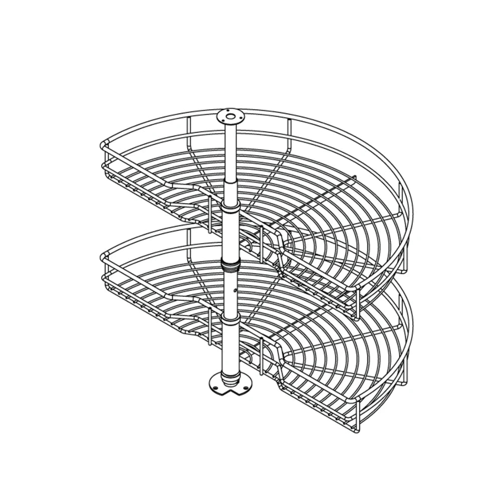 TWO LAYER REVOLVING BASKET