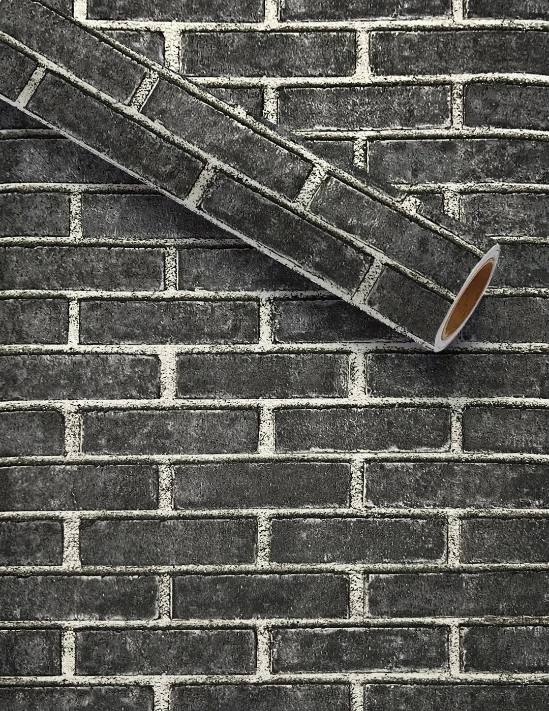 HELOHO GREY STONE BRICK WALLPAPER