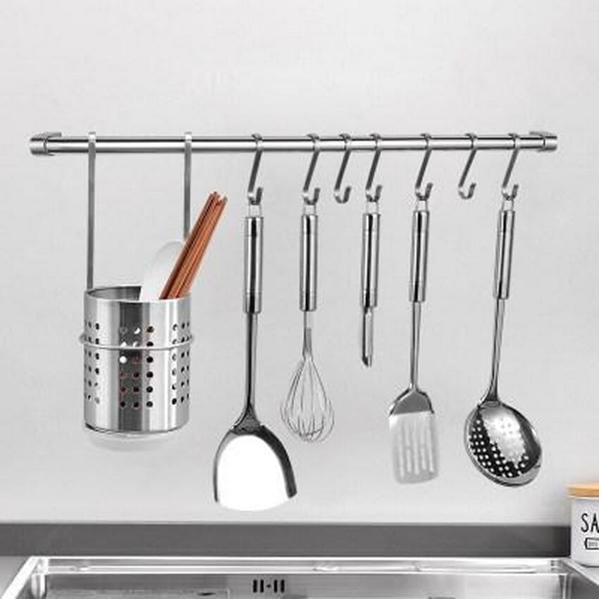 STAINLESS STEEL 2FT HANGING RACKS ROD SET