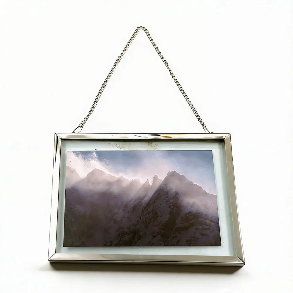 Silver Hanging Photo Frame with Chain