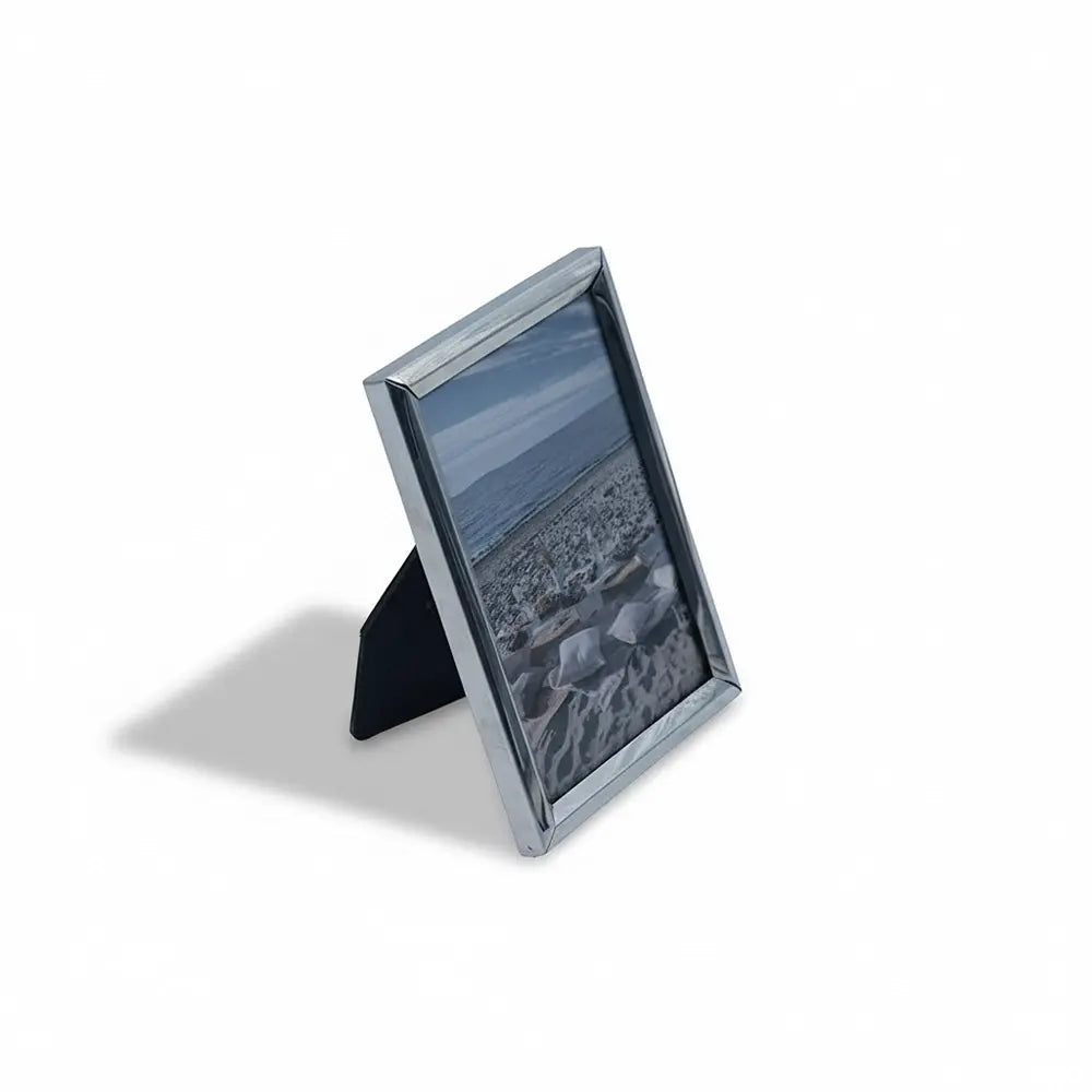 Silver Tabletop Photo Frame with Stand