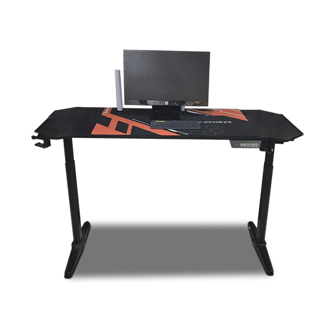 ELECTRIC HEIGHT-ADJUSTABLE GAMING TABLE WITH RGB LIGHTING