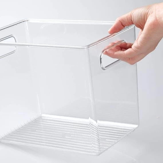 MULTIPURPOSE TRANSPARENT STORAGE BASKET - MEDIUM