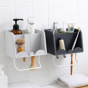 Wall-Mounted Bathroom Storage Box with Holder – Bathroom & Kitchen Organizer