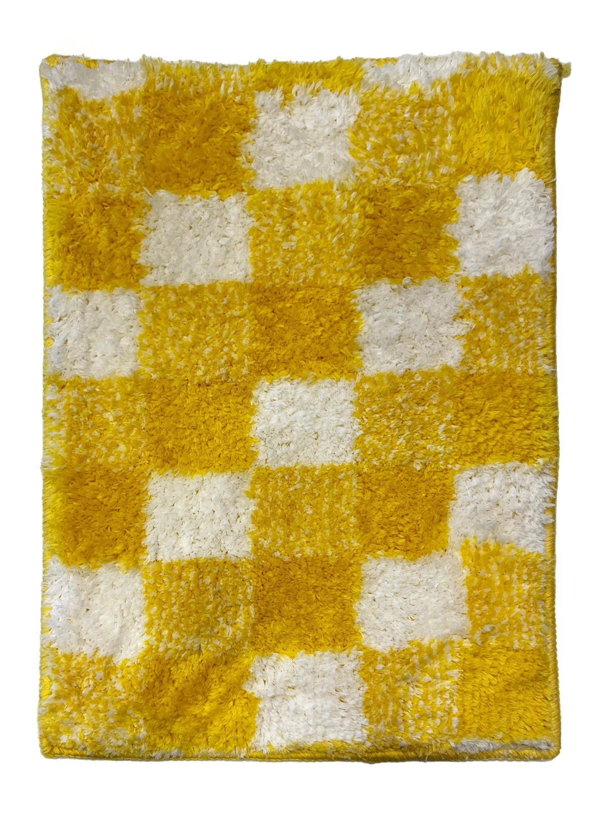 MODERN BLOCK DESIGN FLOOR CARPET - YELLOW