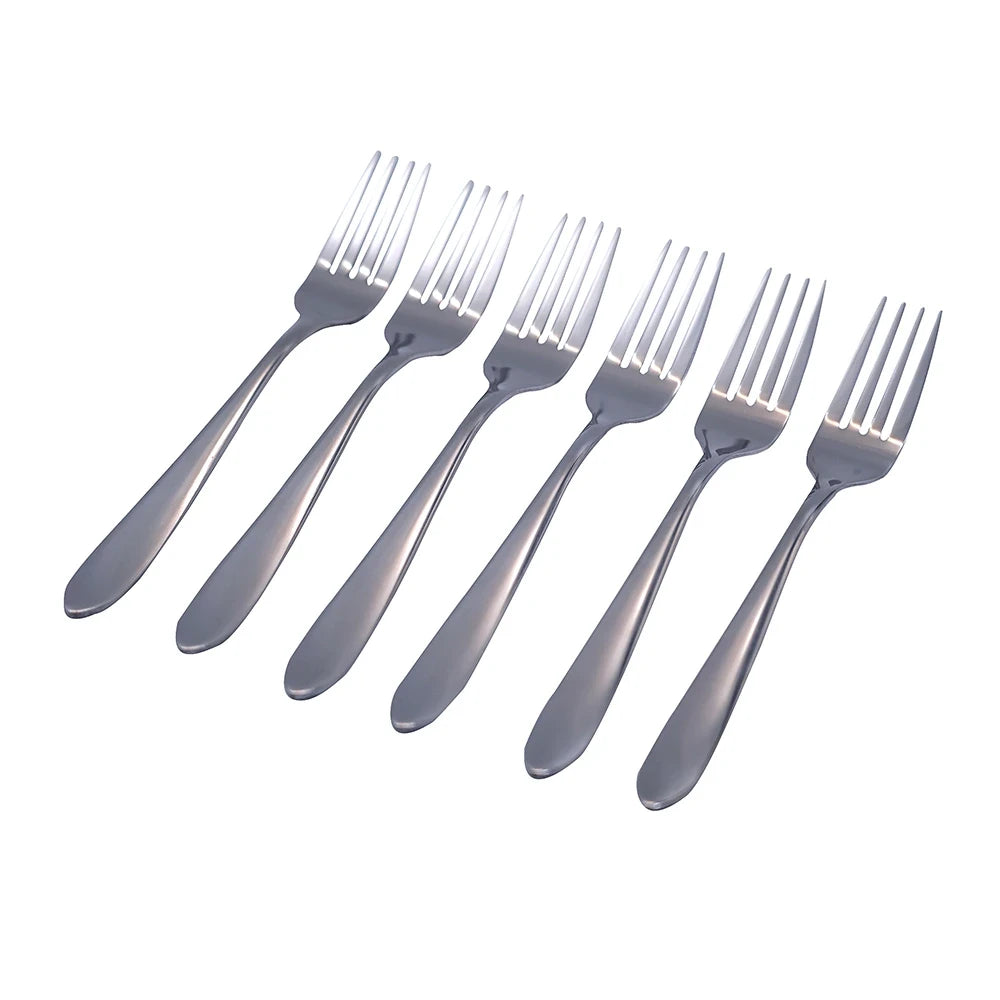 STAINLESS STEEL DINNER FORK SET – 6 PIECES | ESSENTIAL CUTLERY SET