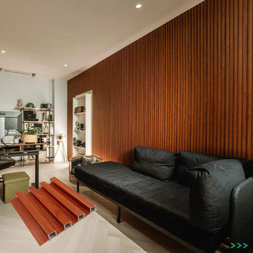 WPC FLUTED PANEL MAHOGANY