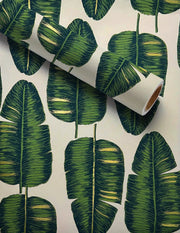 NORDIC STYLE BANANA LEAF WALLPAPER