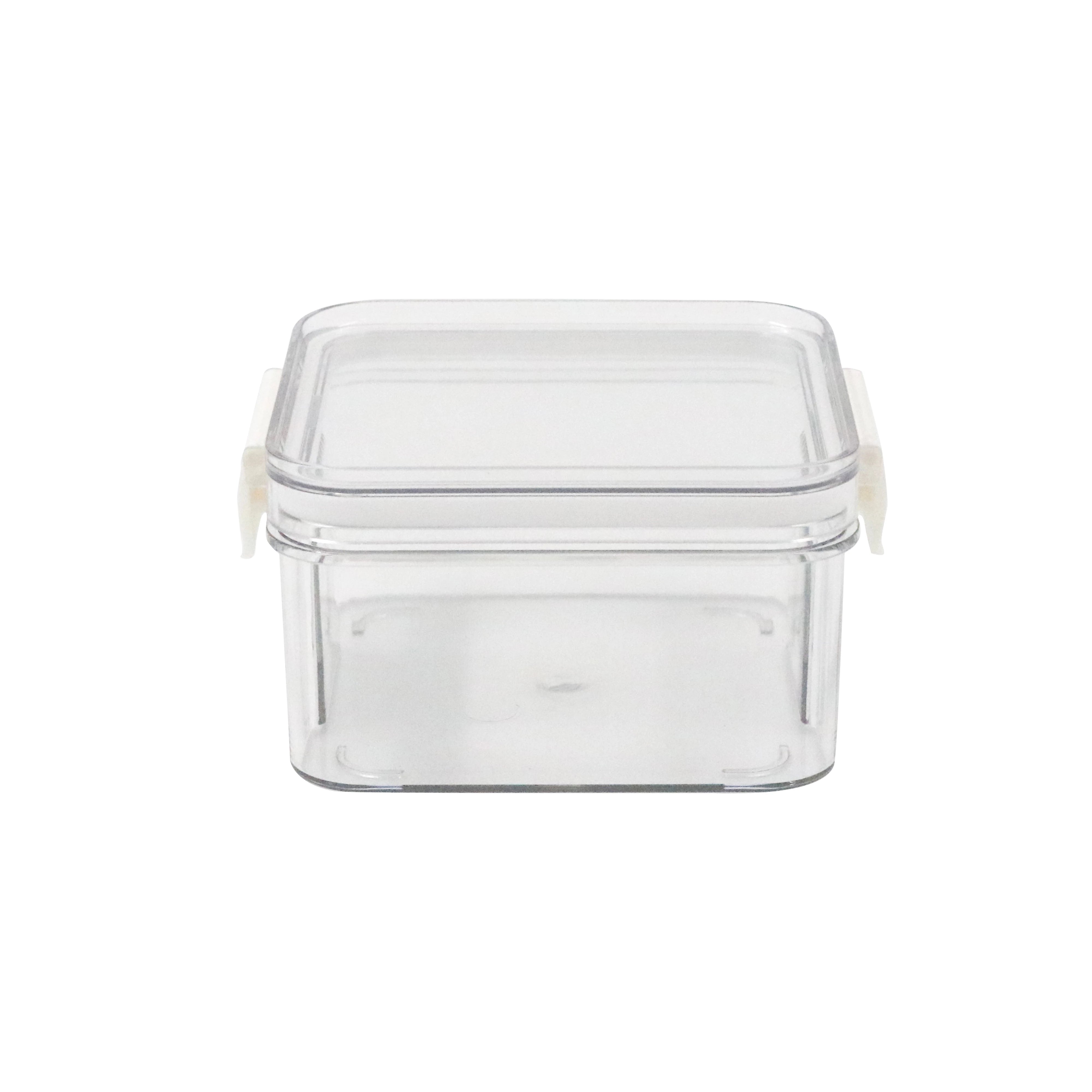 PLASTIC DOUBLE-CLIP AIRTIGHT FOOD STORAGE CANISTERS-WHITE