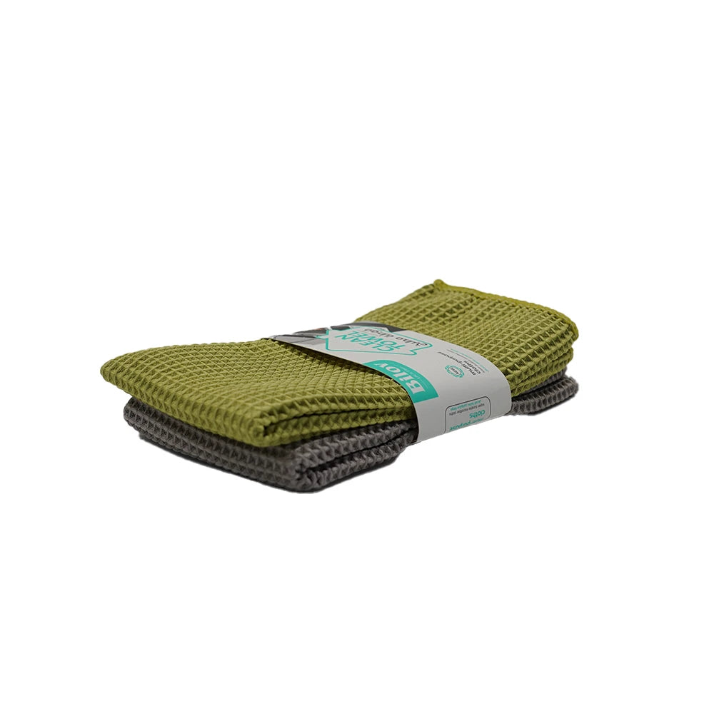 Soft Cotton Waffle Kitchen Hand Towel Set – 2pcs