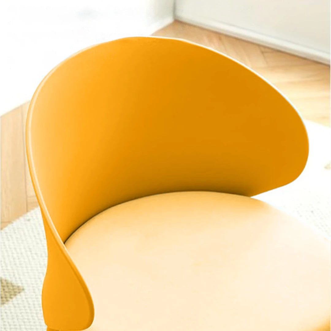 COMFORT BACKREST SOFT CUSHIONED DINING CHAIR - YELLOW