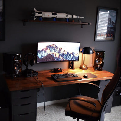 LIAM BLACK DRAWER TABLE - WENGE TOP