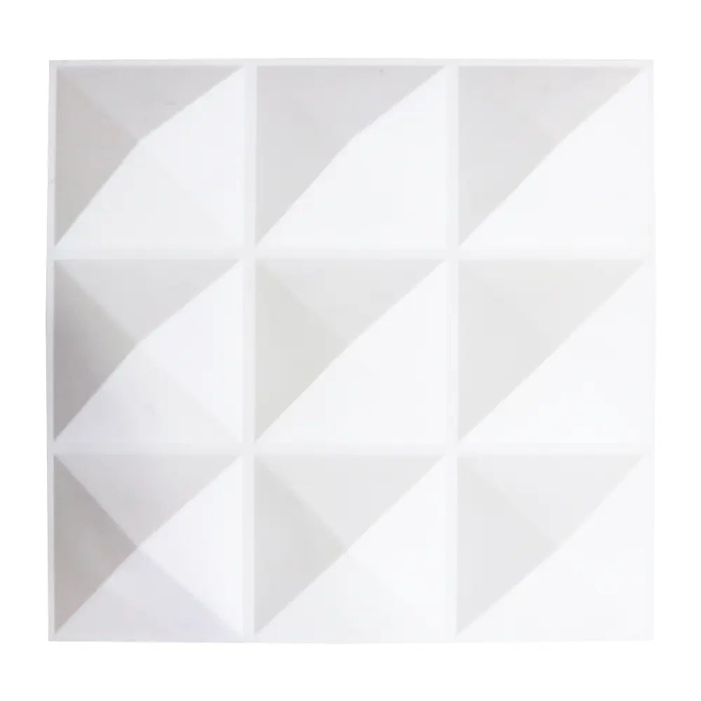 White Geometric PVC 3D Wall Panel