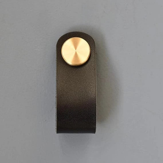 MODERN LEATHER STRAP PULL KNOB FOR CABINETS