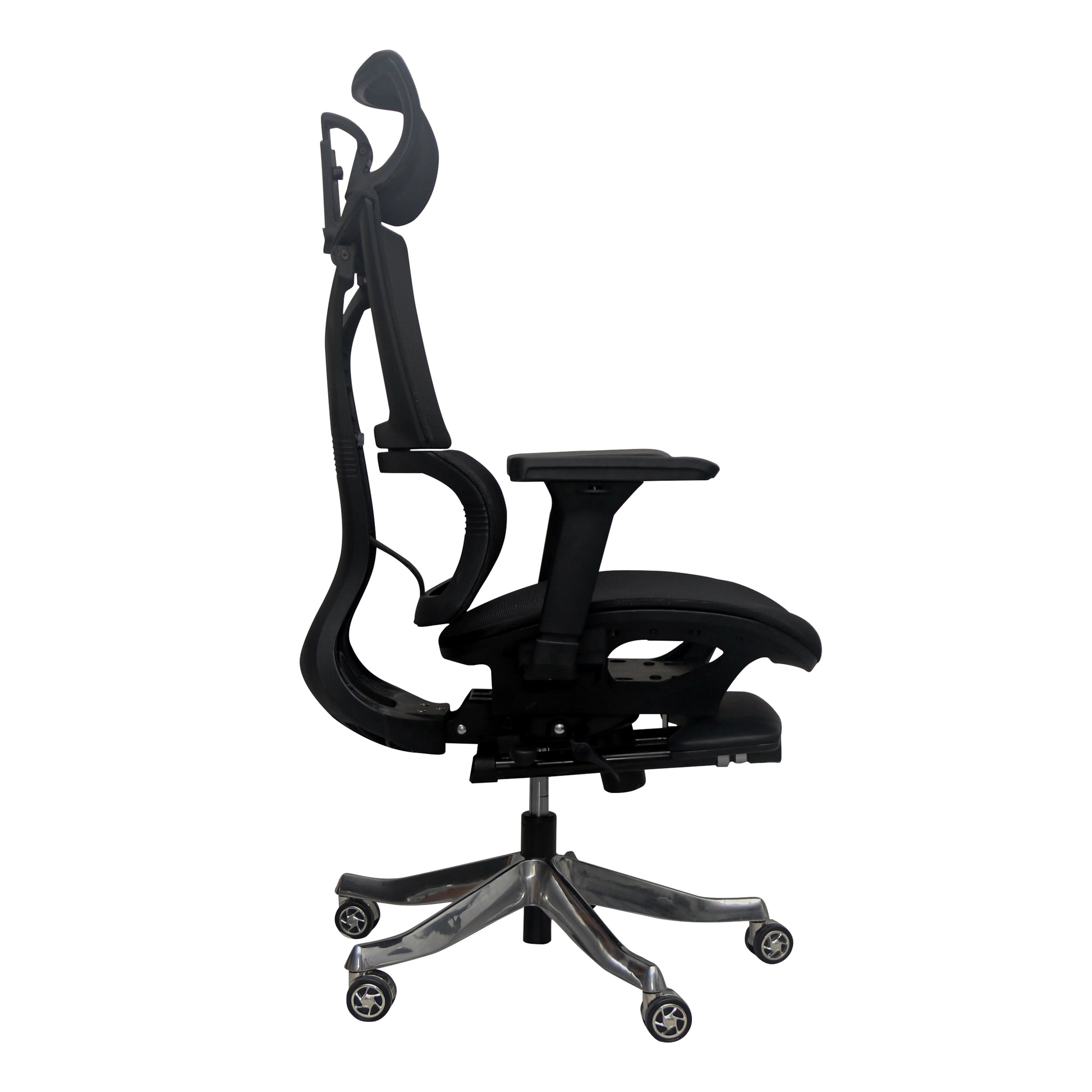 BLACK JACINDA HIGHBACK ERGONOMIC OFFICE CHAIR WITH FOOT REST