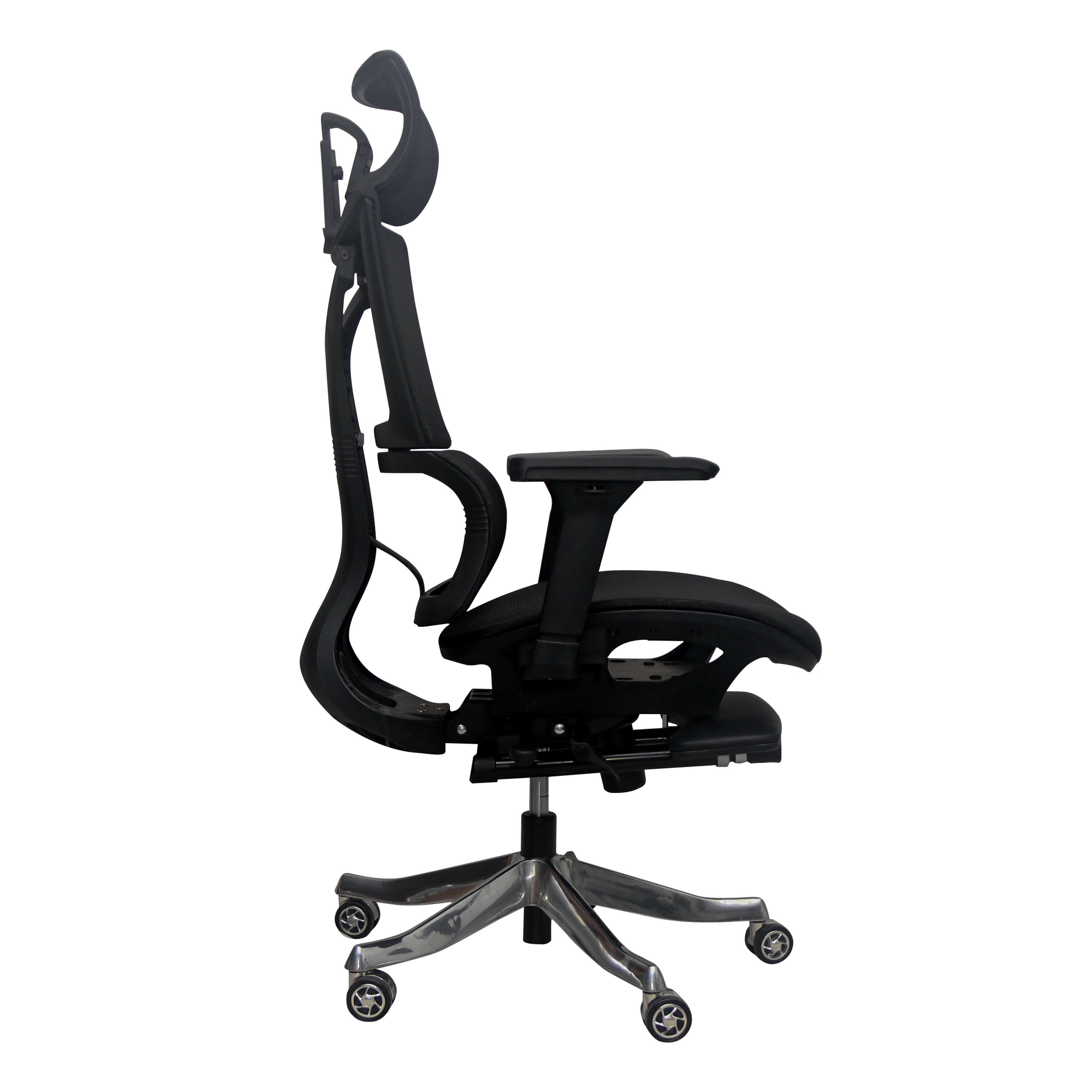 BLACK JACINDA HIGHBACK ERGONOMIC OFFICE CHAIR WITH FOOT REST