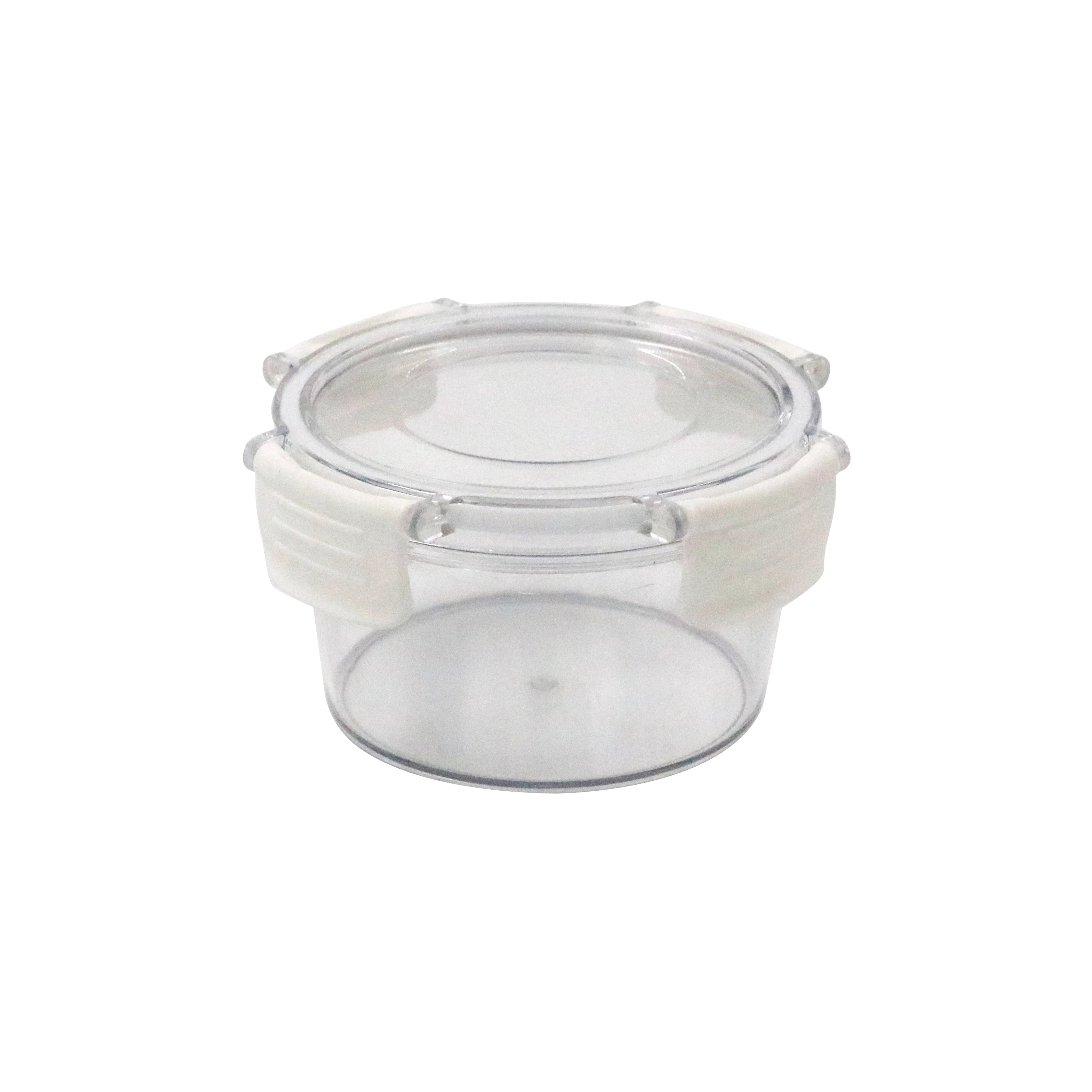 ROUND AIRTIGHT CLIP-LOCK FOOD STORAGE BOX