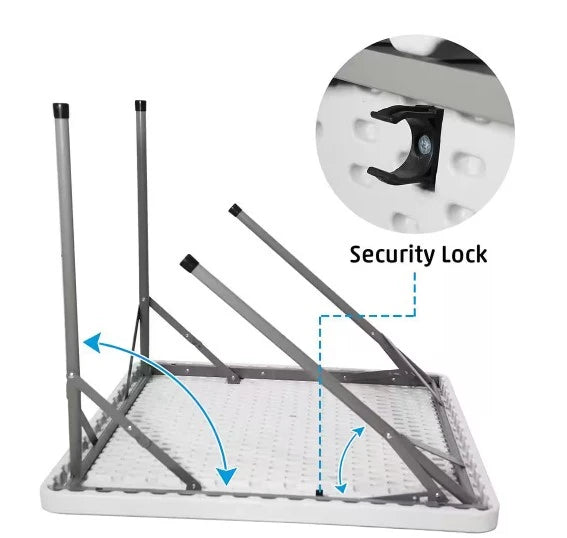 COMPACT MULTI-PURPOSE FOLDING SQUARE TABLE
