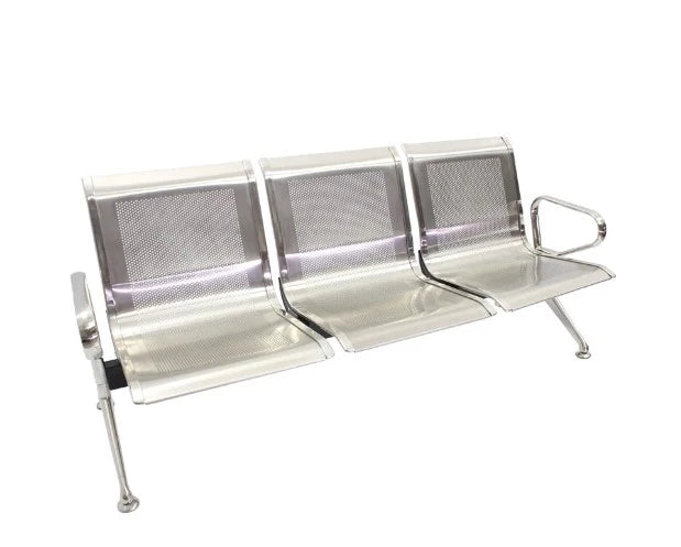 STAINLESS STEEL PUBLIC SEATER - 3 SEATER