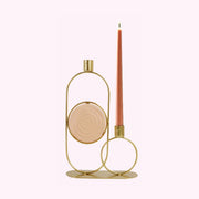CANDLE HOLDER 80181 - GLIDED CIRCLE COLLECTION