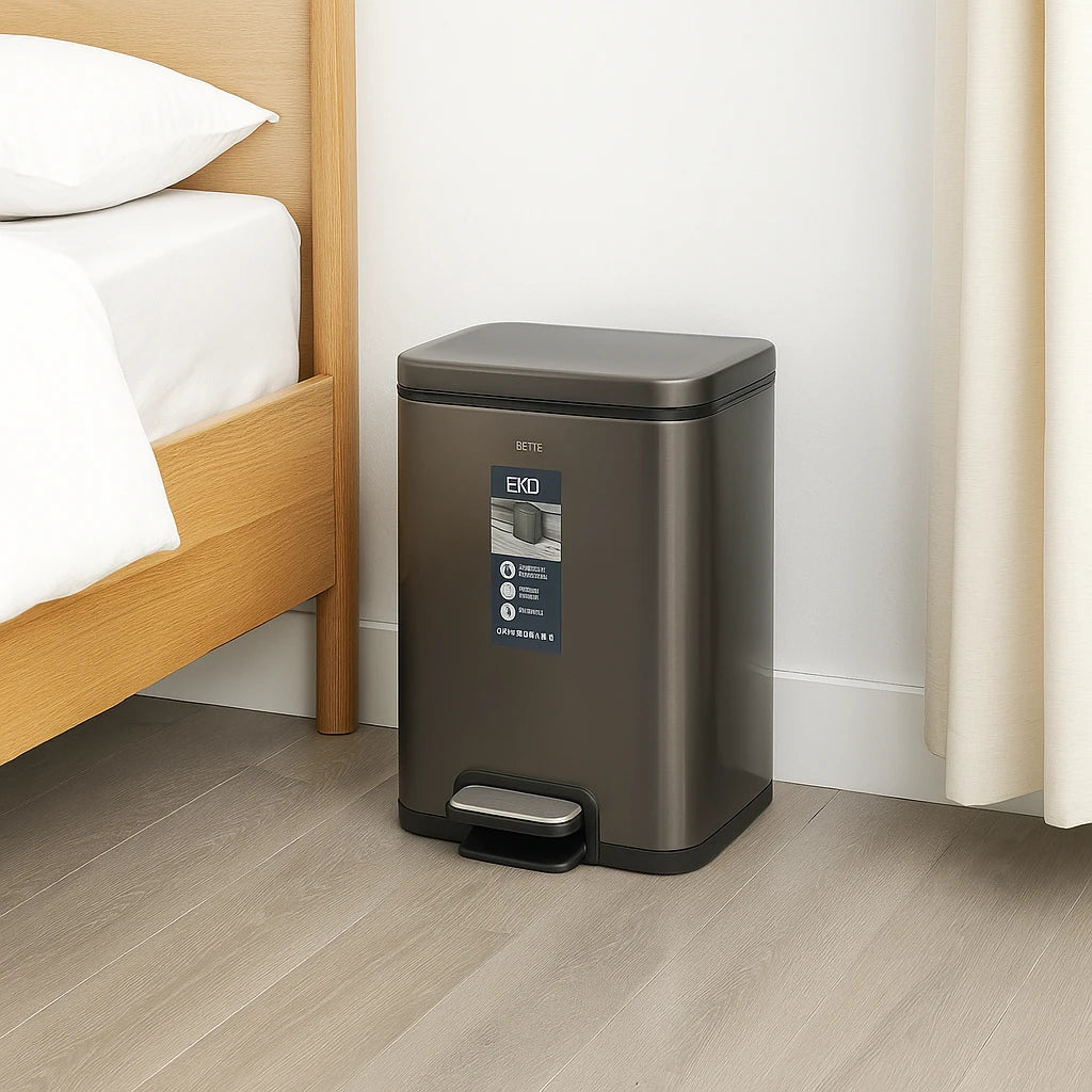 EKO Foot Pedal Waste Bin with Soft-Close Lid – 12L