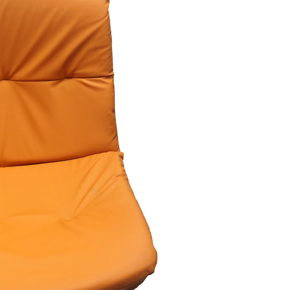 ORANGE MODERN UPHOLSTERED BAR CHAIR