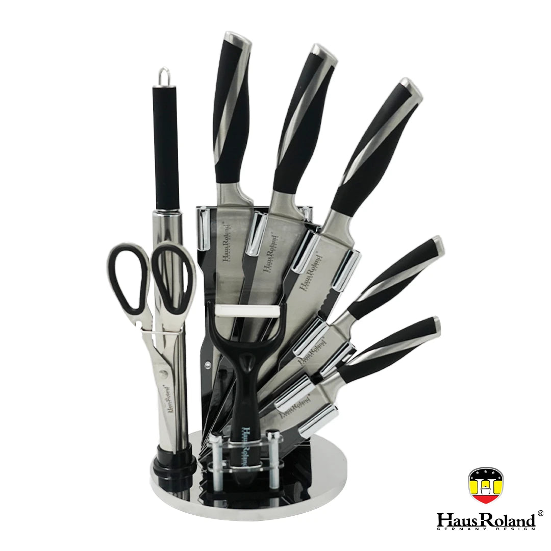 HAUS ROLAND PREMIUM KNIFE SET WITH ROTATING STAND