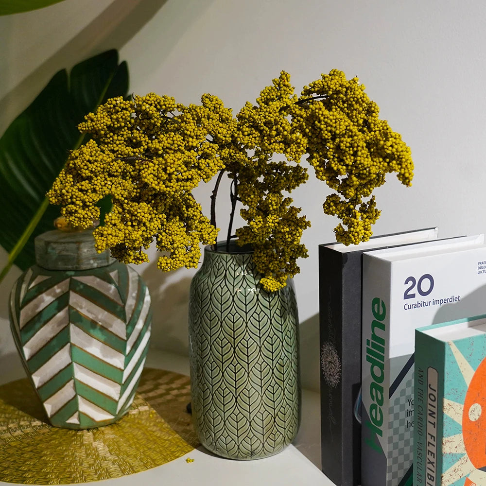 BLISS BERRY ARTIFICIAL BLOOM FLORAL BUNCH - GREEN