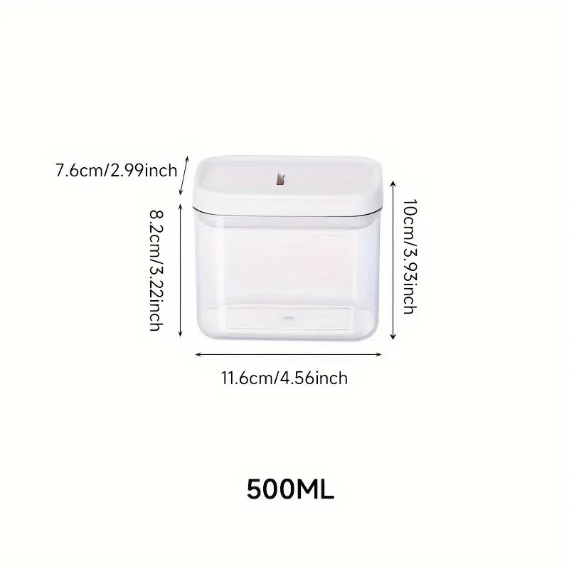 500ml SQUARE AIRTIGHT CANISTER ORGANIZERS AND STORAGE