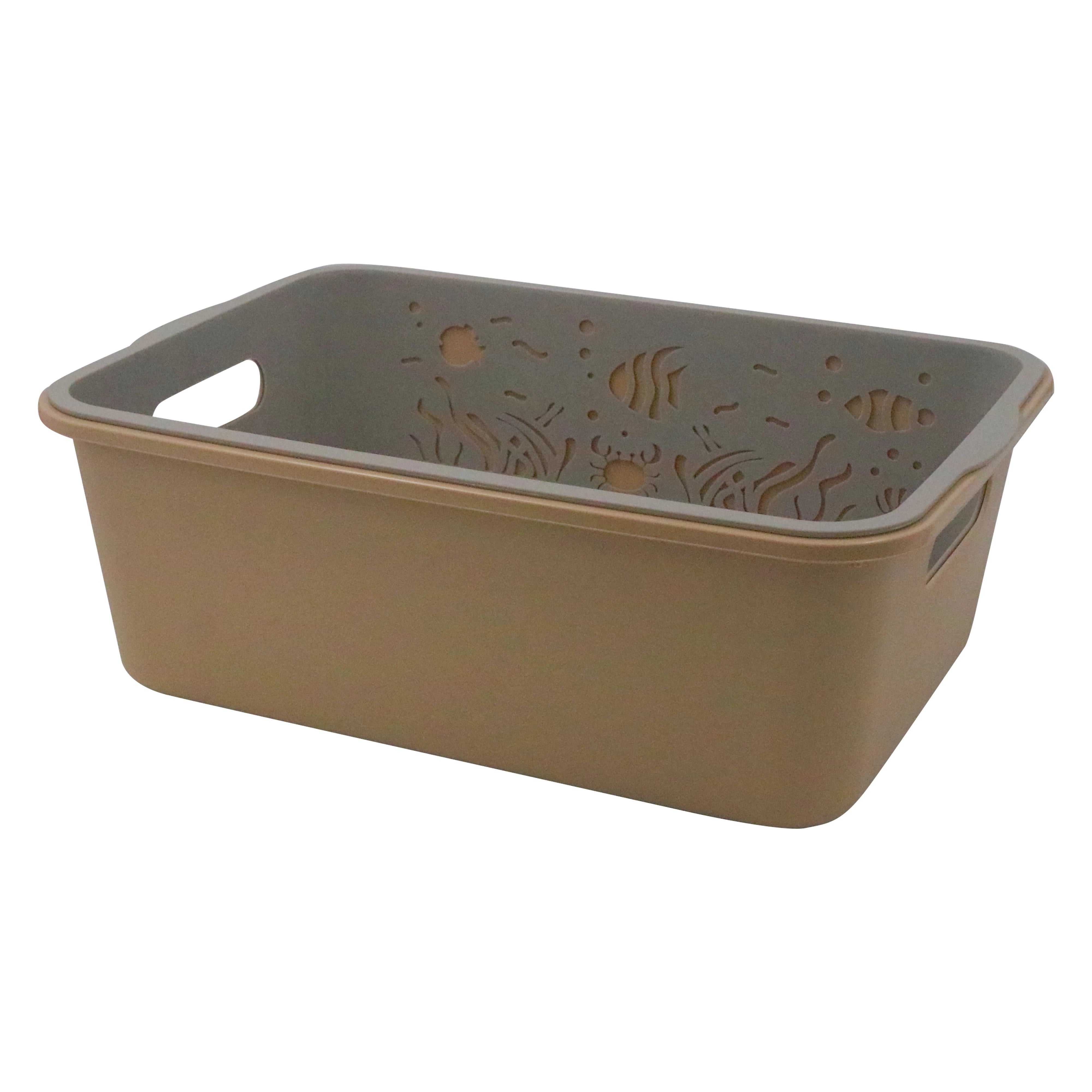 KITCHEN DOUBLE DRAIN STRAINER BASKET-BROWN