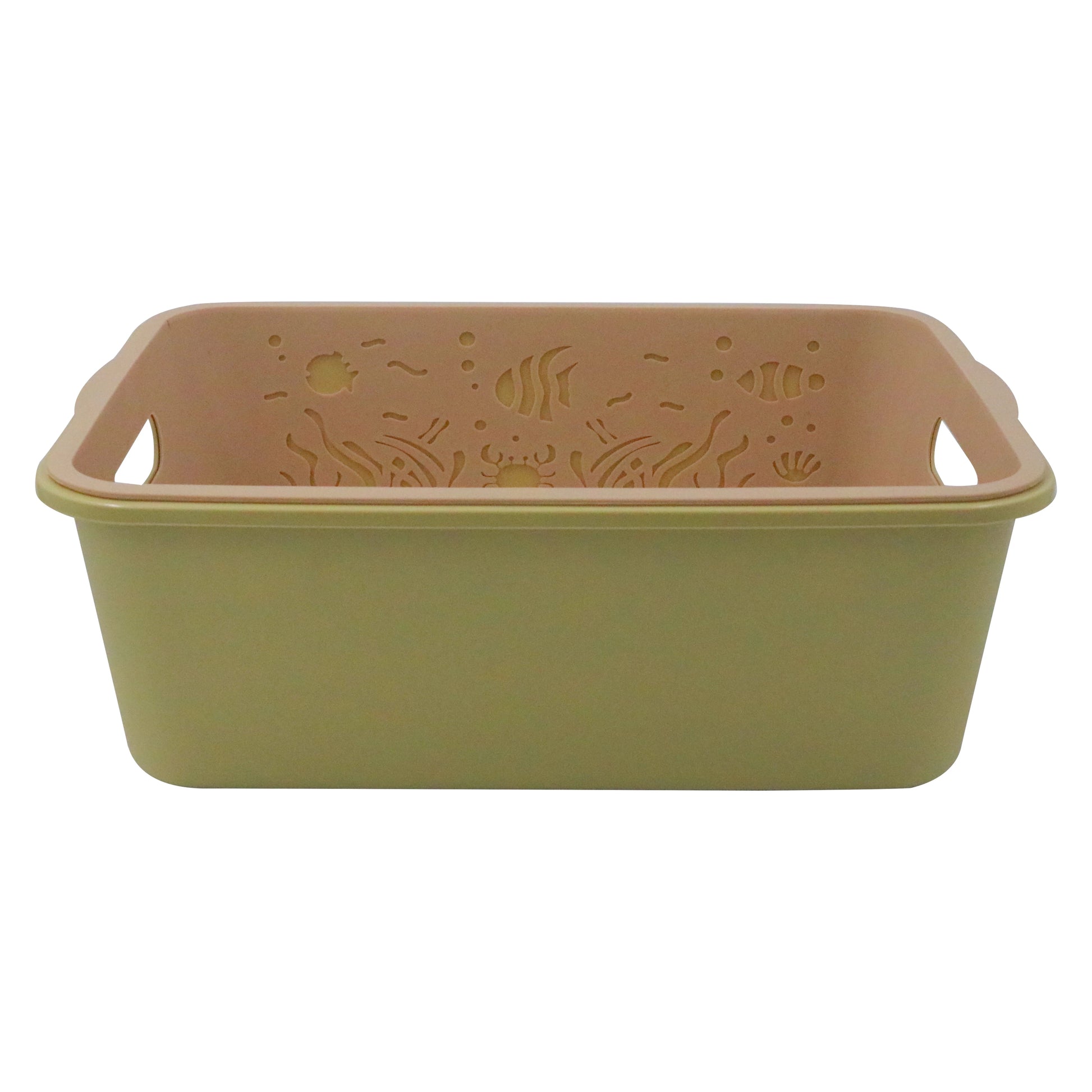 KITCHEN DOUBLE DRAIN STRAINER BASKET-YELLOW