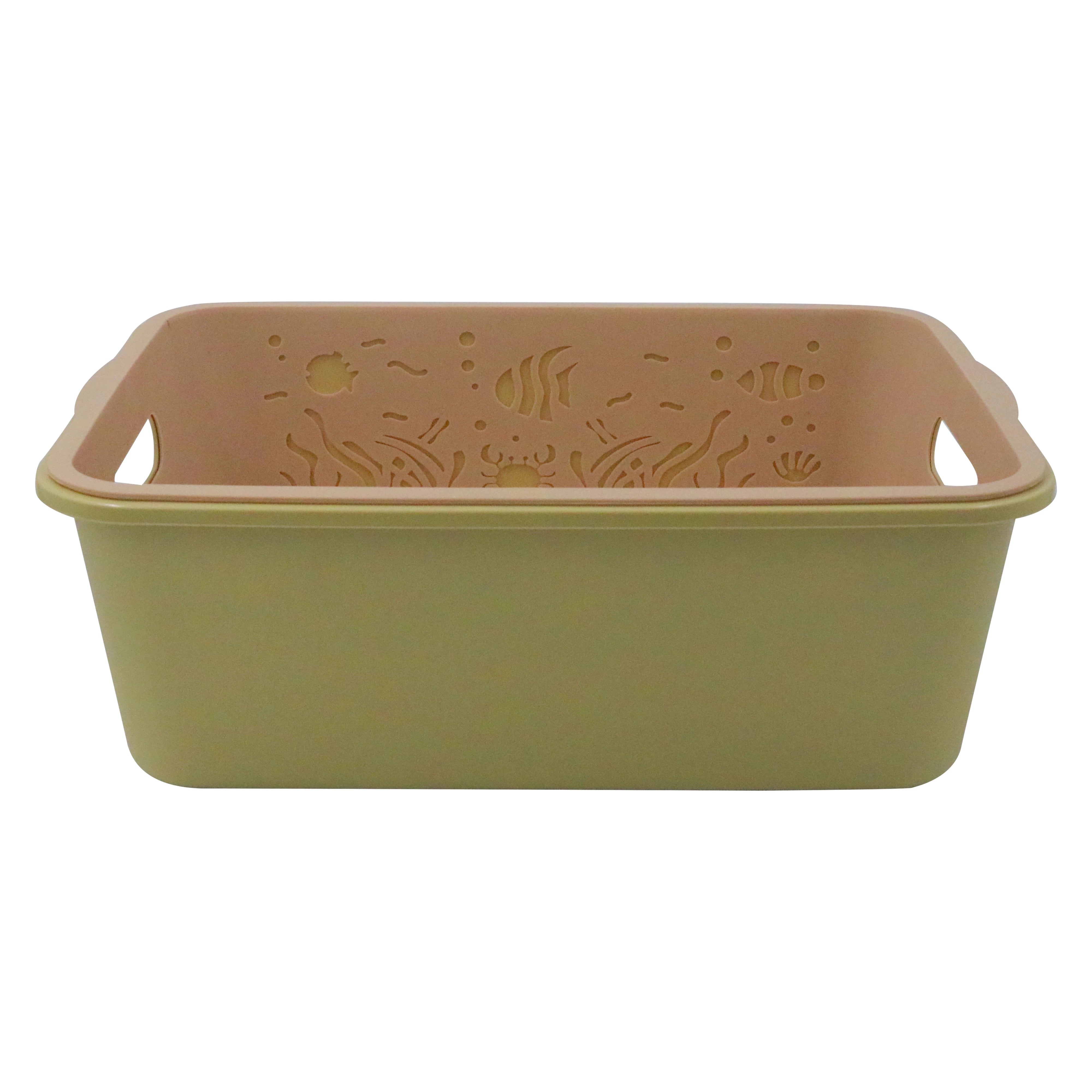 KITCHEN DOUBLE DRAIN STRAINER BASKET-YELLOW