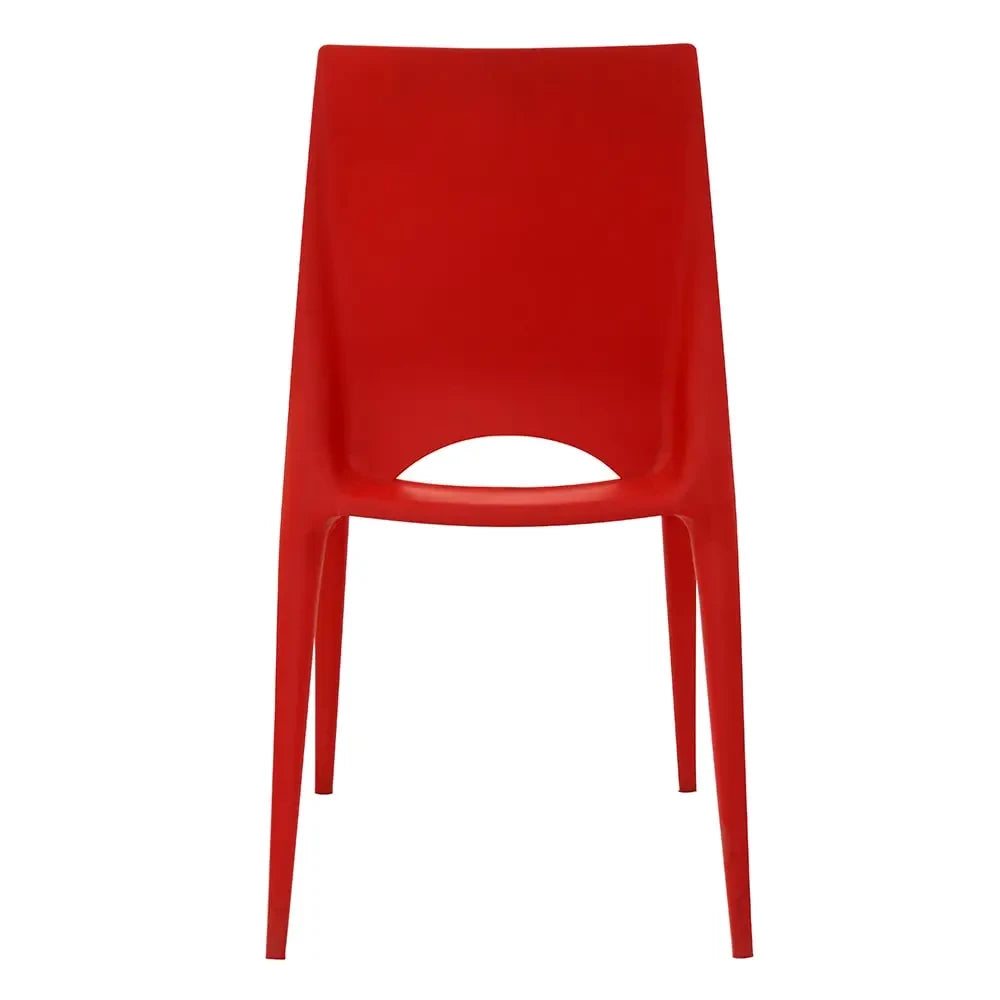 PLASTIC RED SQUARE DINING CHAIR