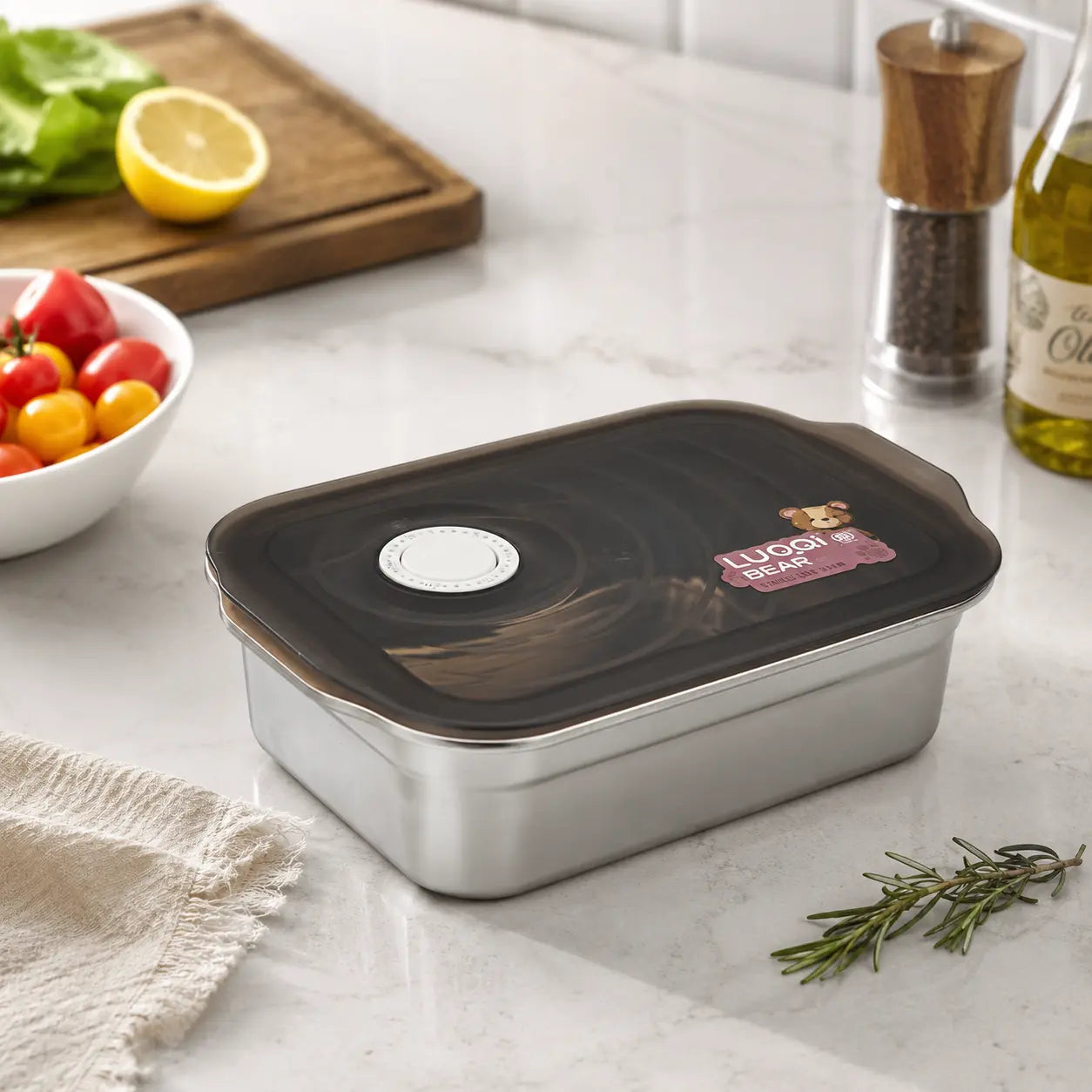 Airtight Stainless Steel Food Storage Container