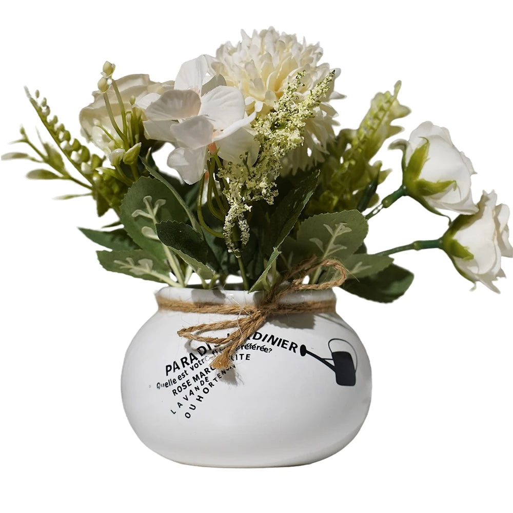 ARTIFICIAL BONSAINEST DECORATIVE FLOWER VASE - WHITE