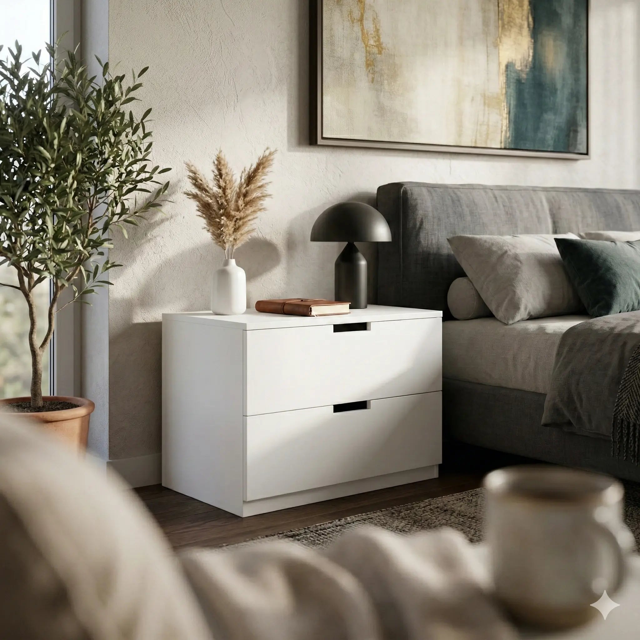 Axim 2 Drawer Chest Unit – Bedroom Storage Cabinet