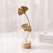 GOLD GINKGO LEAF DECOR ORNAMENT