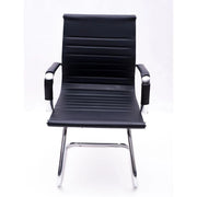 VISITOR CHAIR WITH CHROME PLATED SLEDGE BASE