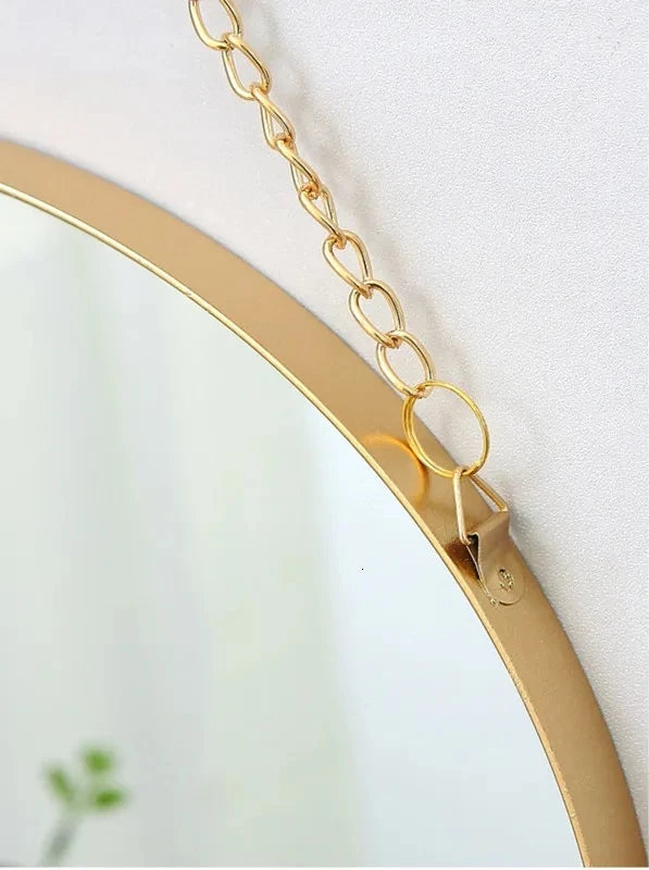 GOLDEN HANGING MIRROR BIG