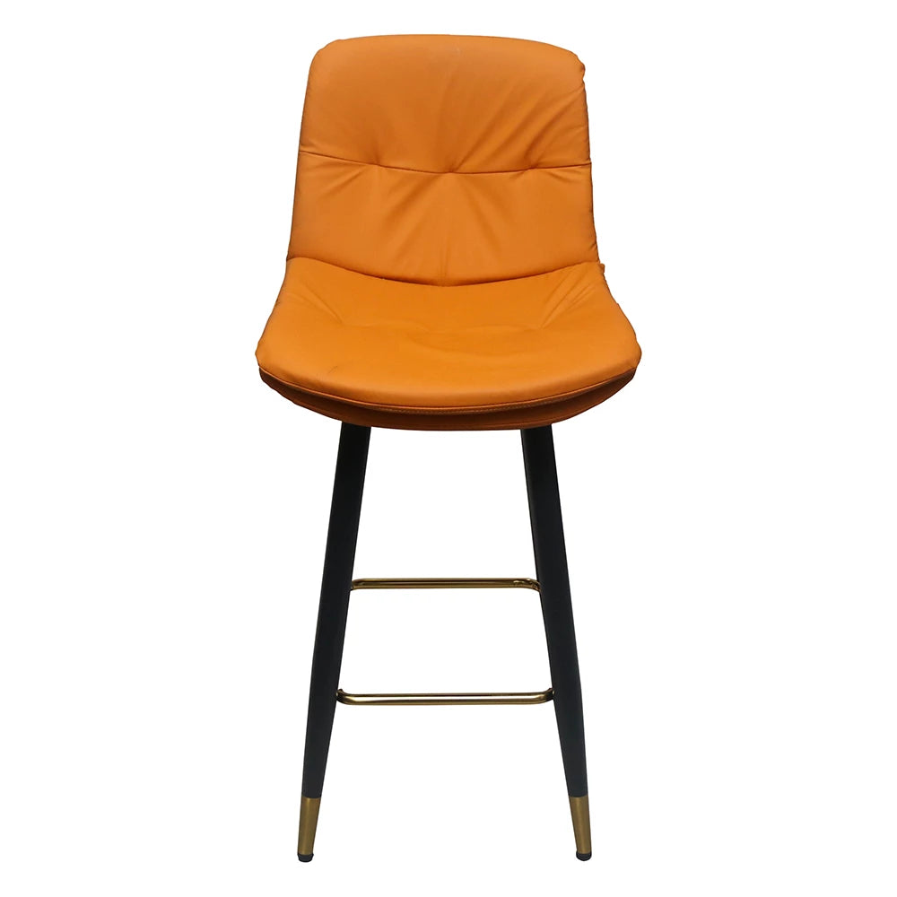 ORANGE MODERN UPHOLSTERED BAR CHAIR