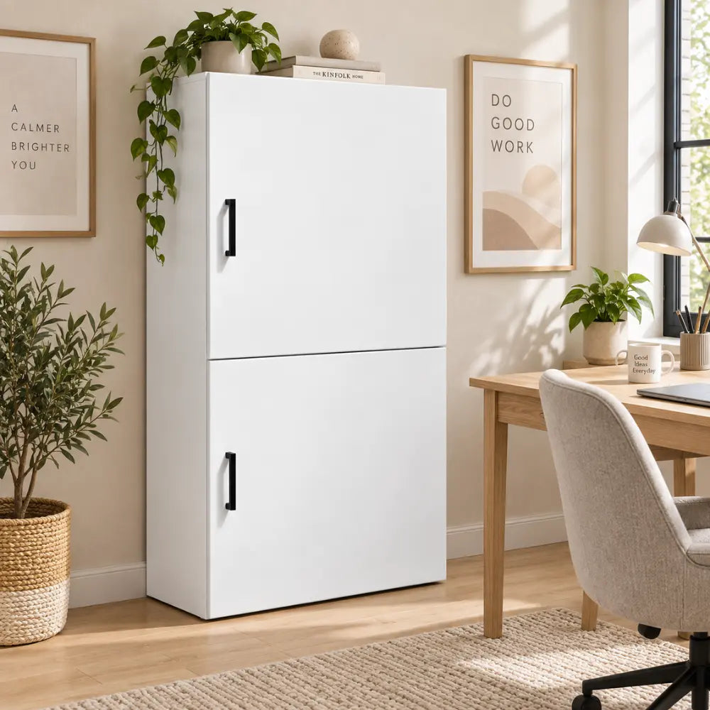 Blox 2 Door White Storage Cupboard