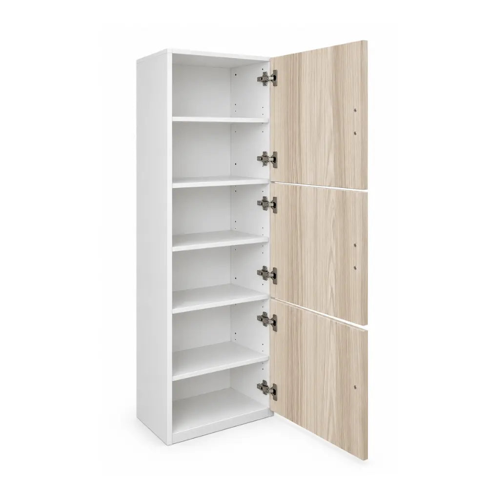 Blox 3 Door Ash Wood Storage Cupboard