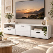 Blox Modern White TV Station with Storage