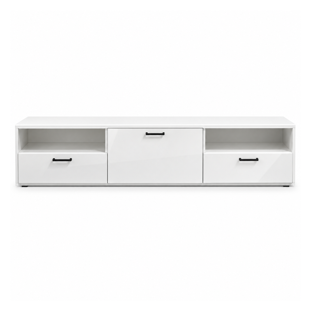 Blox Modern White TV Station with Storage