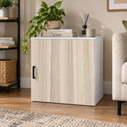 Blox Single Door Ash Wood Storage Cupboard