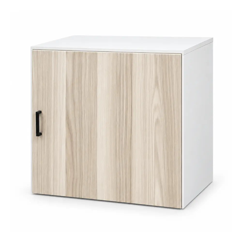 Blox Single Door Ash Wood Storage Cupboard