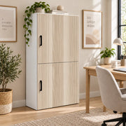 Blox 2 Door Ash Wood Storage Cupboard