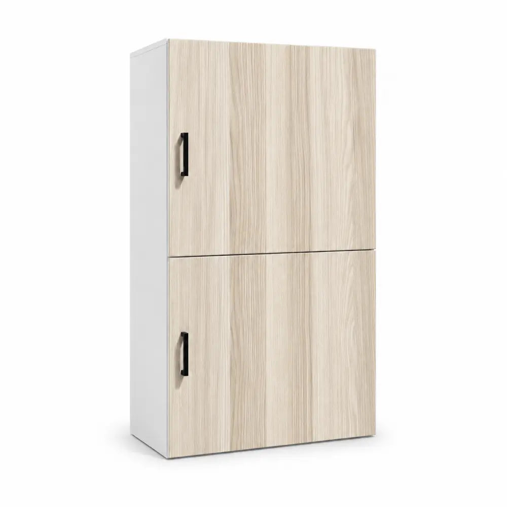 Blox 2 Door Ash Wood Storage Cupboard