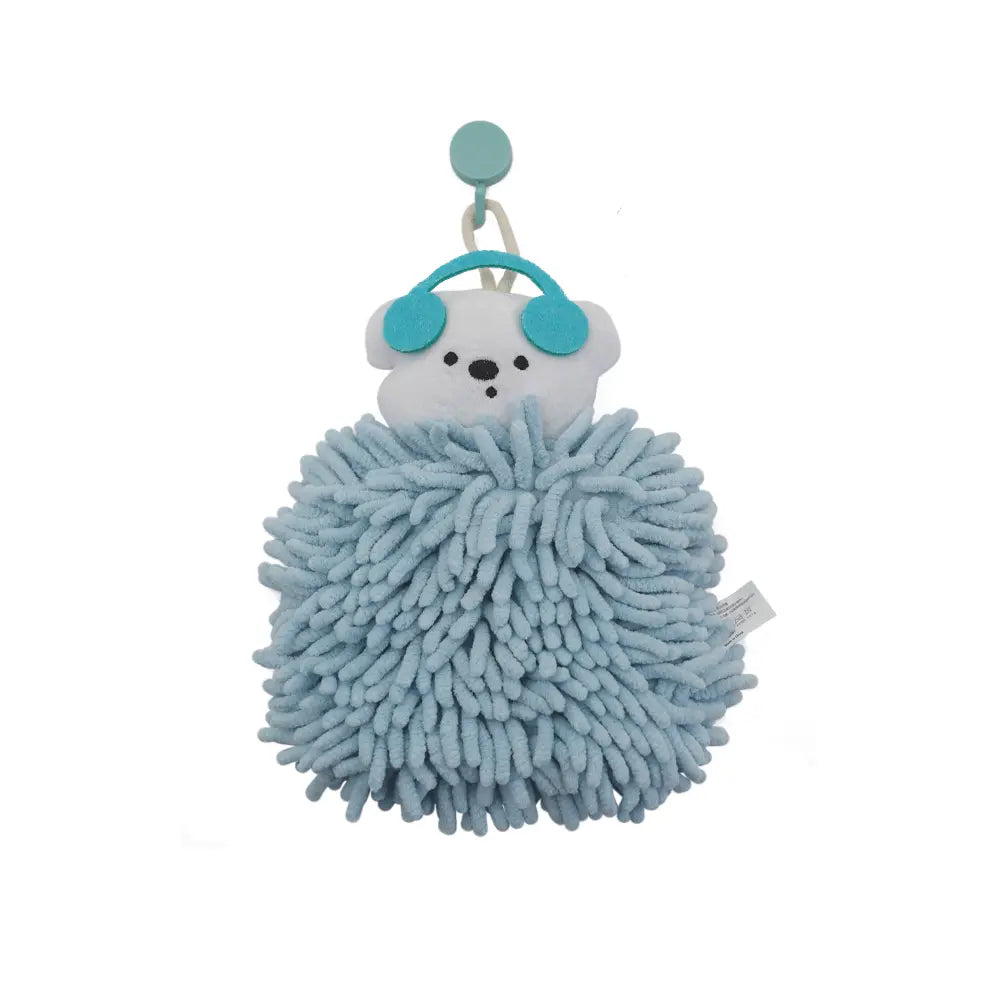 Blue Bear Hanging Hand Towel